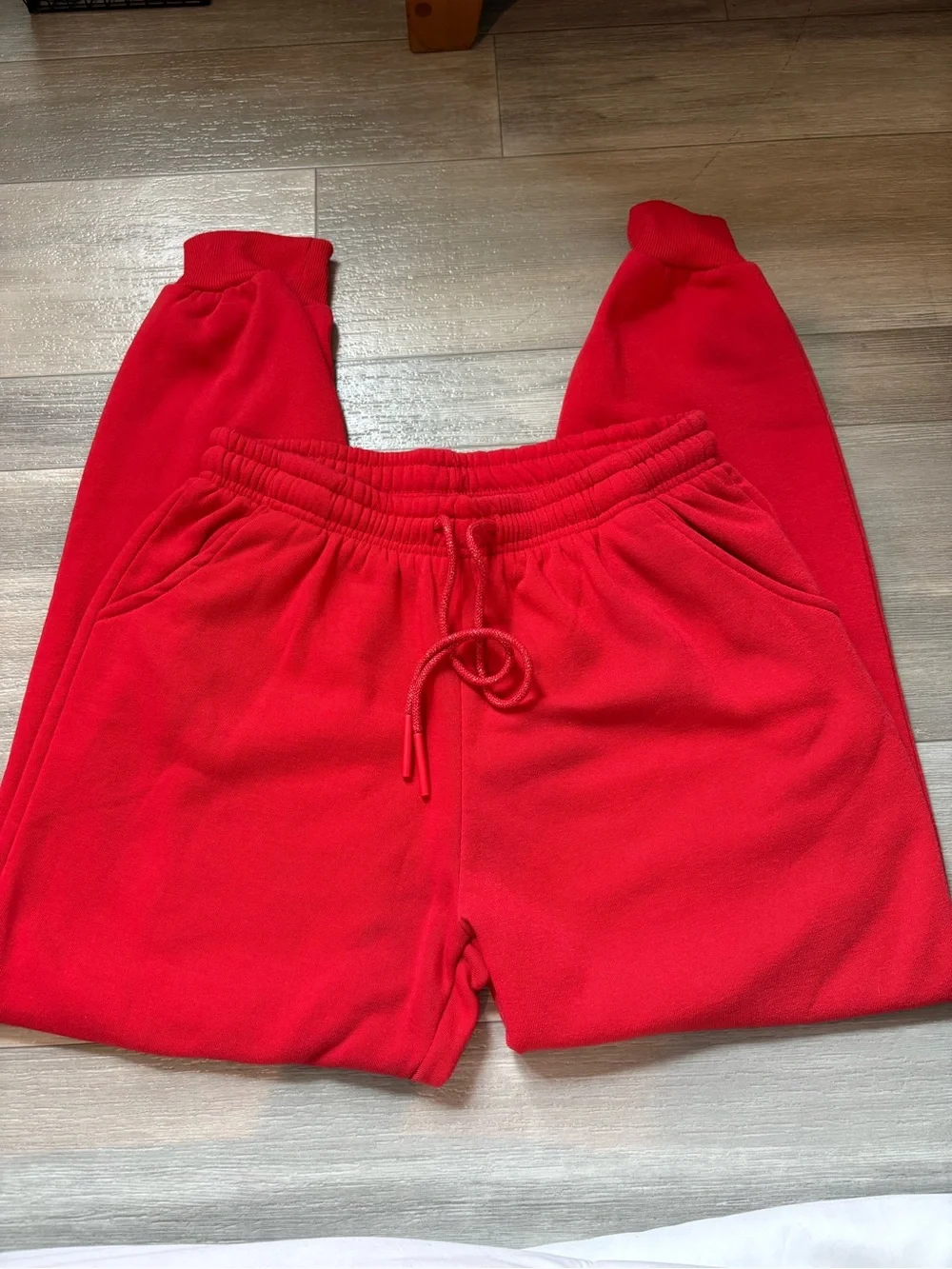 Kids Red Fleece Jogger Pants - Cozy Everyday Bottoms